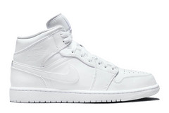 Jordan 1 Mid "Triple White" (Smooth Finish) (2022)