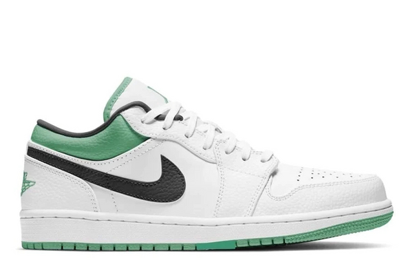 Jordan 1 Low "White Lucky Green Tumbled Leather"